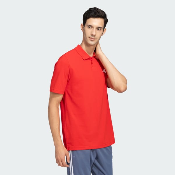 Red Cttn Poly Polo