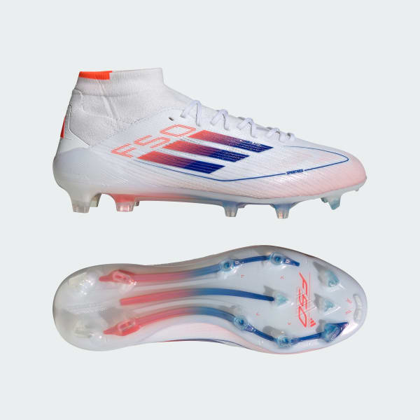 Blanco Botines F50 Elite Corte MedioTerreno Firme