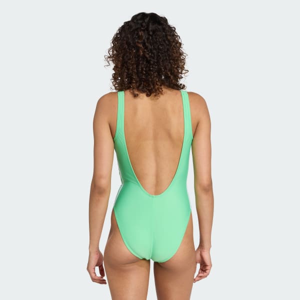 Verde Traje de Natación Adicolor 3 Franjas
