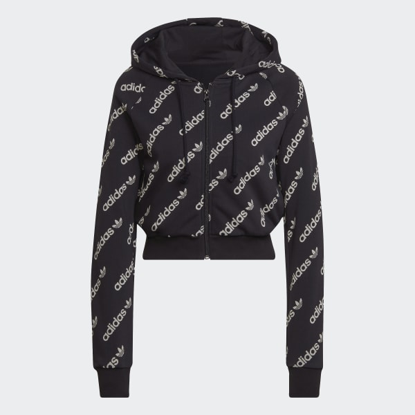 Adidas crop sale top jacket