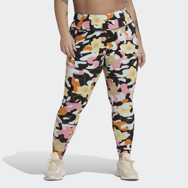 Multicolour High-Waisted Leggings (Plus Size) ETW33