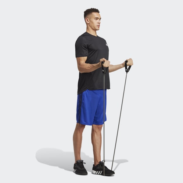 Blauw Train Essentials 3-Stripes Piqué Trainingsshort