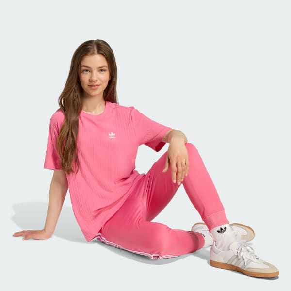 adidas Wide Rib Tee Kids - Pink | Free Shipping with adiClub