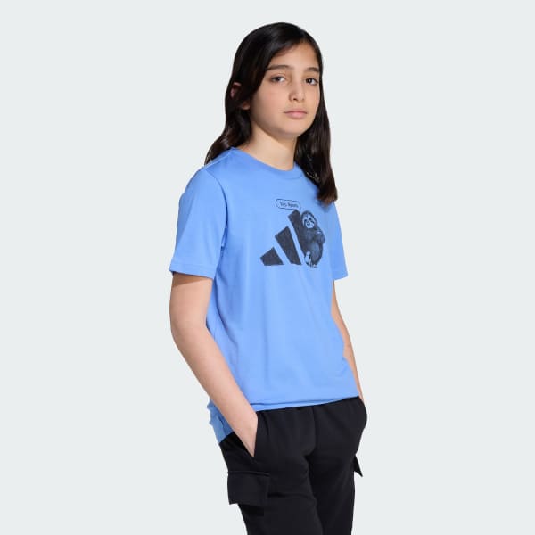 ブルー スポーツ グラフィック 半袖Tシャツ キッズ