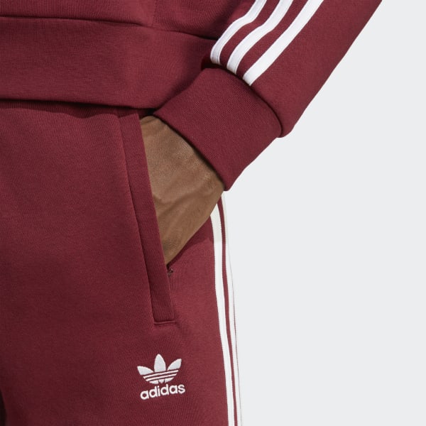 Bordowy Adicolor Classics 3-Stripes Pants