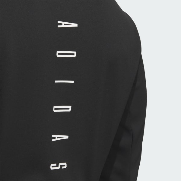 新品　アディダス　adidas ゴルフ　モックネック　ブラック　セットアップ　L adidas アディダス ゴルフウェア シャツ 春 夏 ビッグ ロゴ 半袖