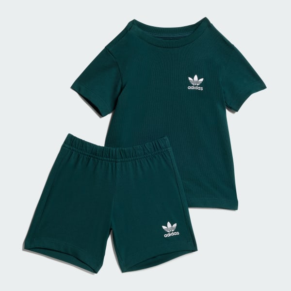 Verde Conjunto Shorts Camiseta Infantil