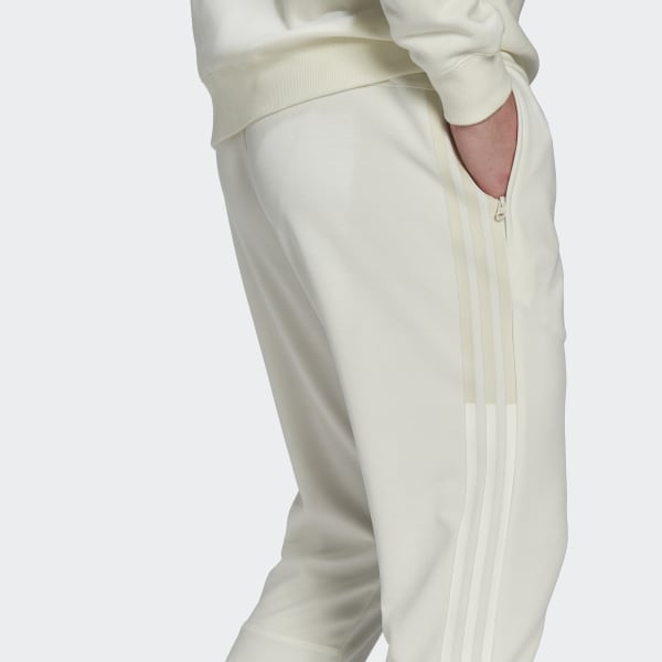 White 3-Stripes Cuffed Joggers M9998