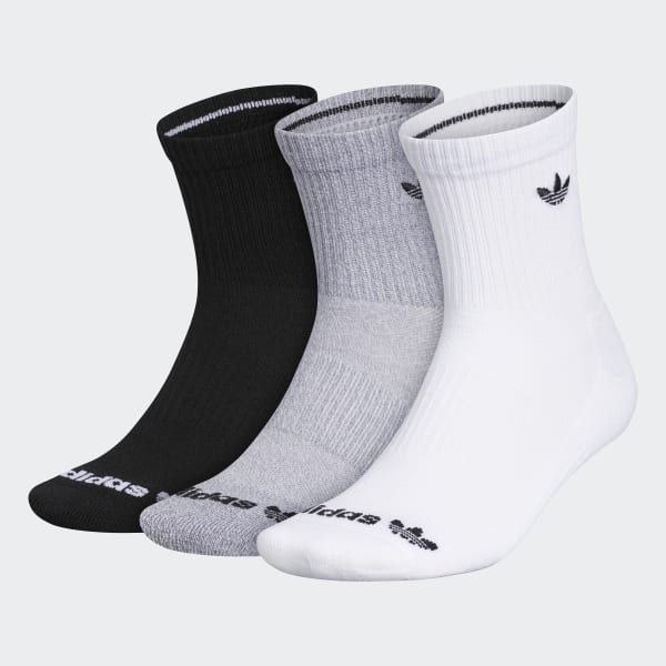 adidas mid crew socks white