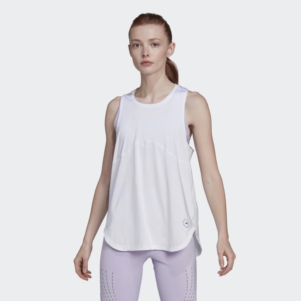 Bialy adidas by Stella McCartney TrueStrength Yoga Tank Top TG143