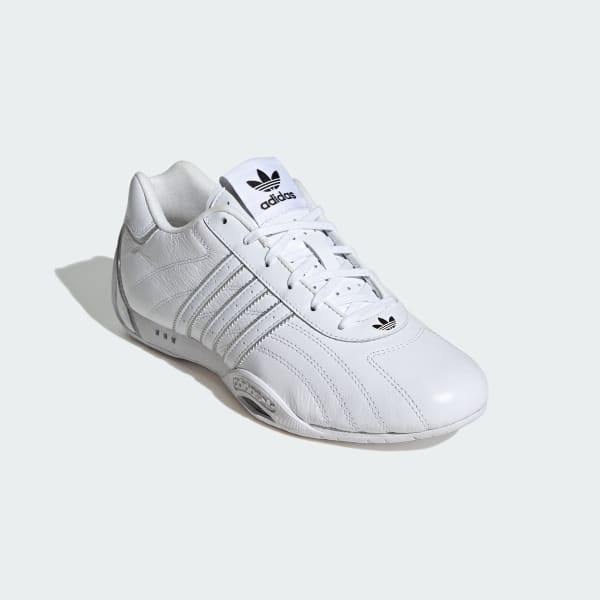 White Adi Racer Lo Shoes