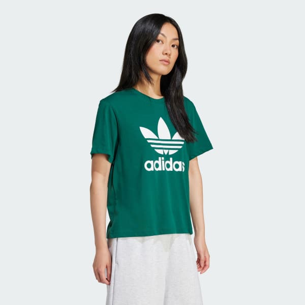 Verde Camiseta Adicolor Trifolio Boxy