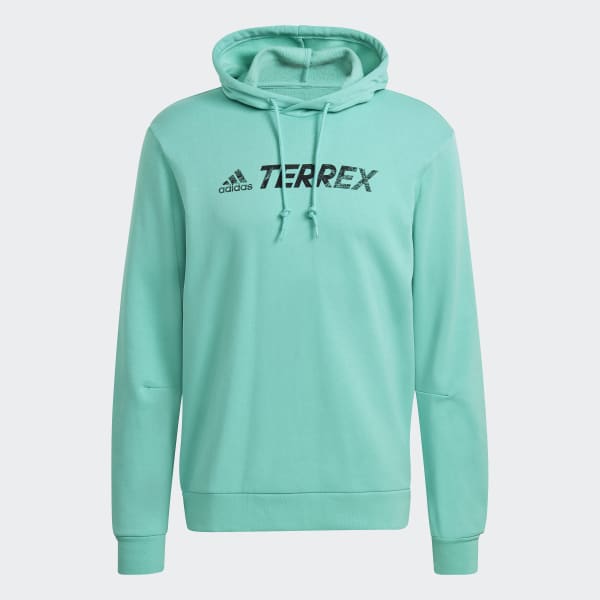 adidas Terrex Graphic Logo Hoodie Turquoise adidas Australia