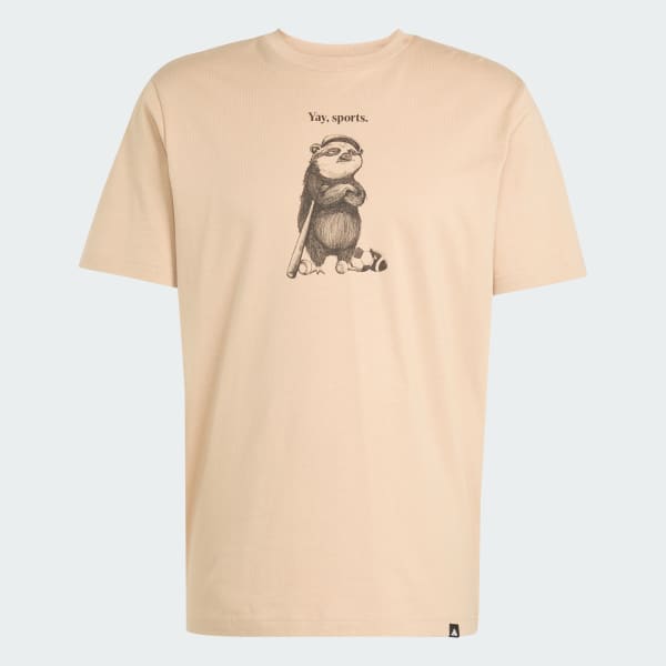 Brown Yay Sports Character Graphic Tee