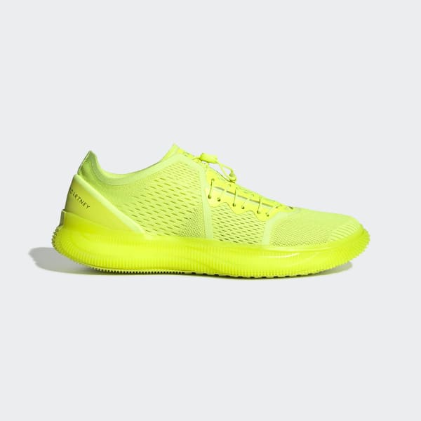 yellow training shoes