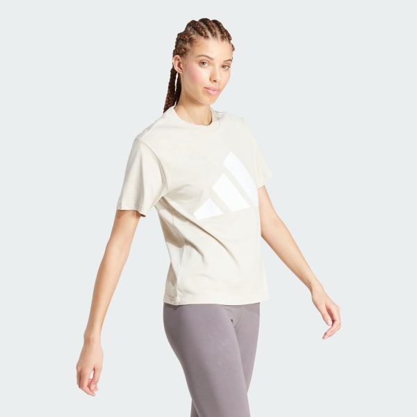 Beige Camiseta Essentials Big Logo Cotton
