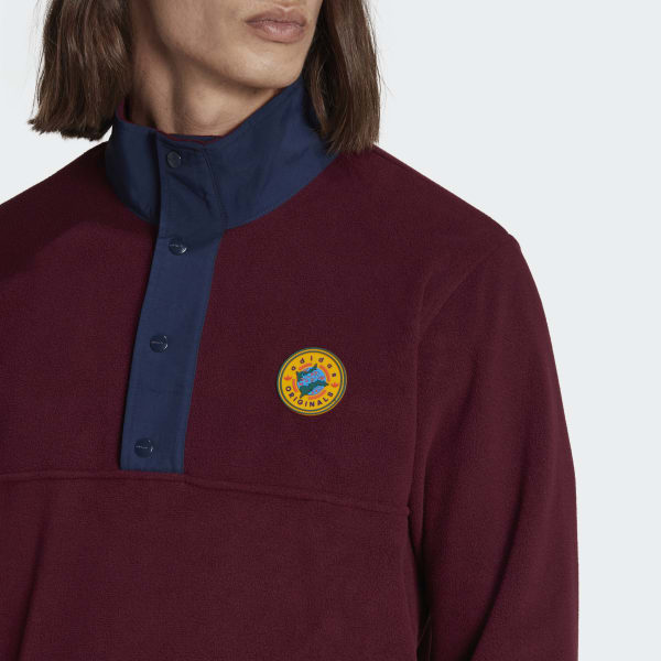 Burgundy Bunda Wander Hour Quarter-Snap Polar Fleece
