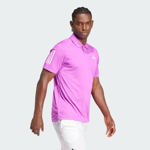Purple Club 3-Stripes Tennis Polo Shirt