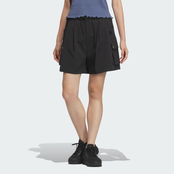 ブラック LUXFLOW カジュアル カーゴハーフパンツ