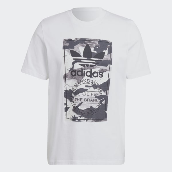 Blanc T-shirt graphique Camo XR209
