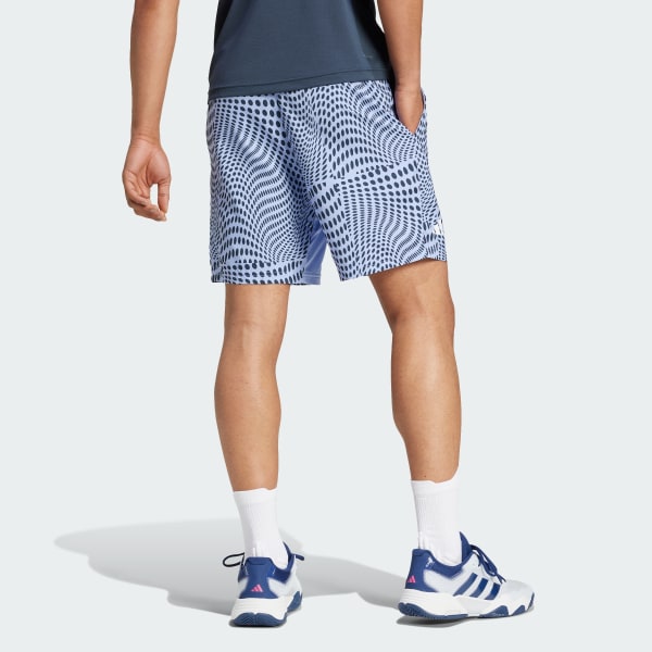 Blue Club Graphic Tennis Shorts