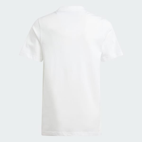 Weiss Essentials Baumwoll-T-Shirt mit kleinem Logo