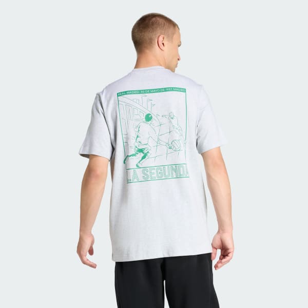 Grau Real Madrid Heritage Trikot aus dicker Baumwolle