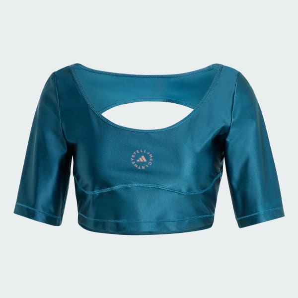 adidas by Stella McCartney Crop Top - Blue | Free Shipping with
