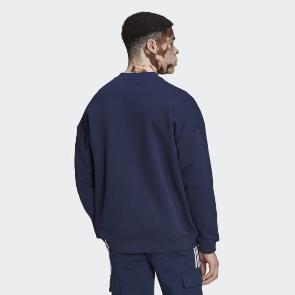 Blue Adicolor Classics Lock-Up Trefoil Crewneck Sweatshirt