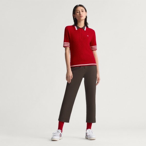 新品3XL Adidas ショートスリーブ ポロシャツ レッド　JL5987 adidas/アディダス ORI V-NECK POLO ショートスリーブ