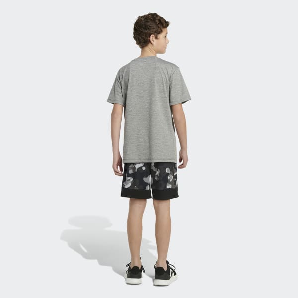 Black Core Camo Allover Print Shorts