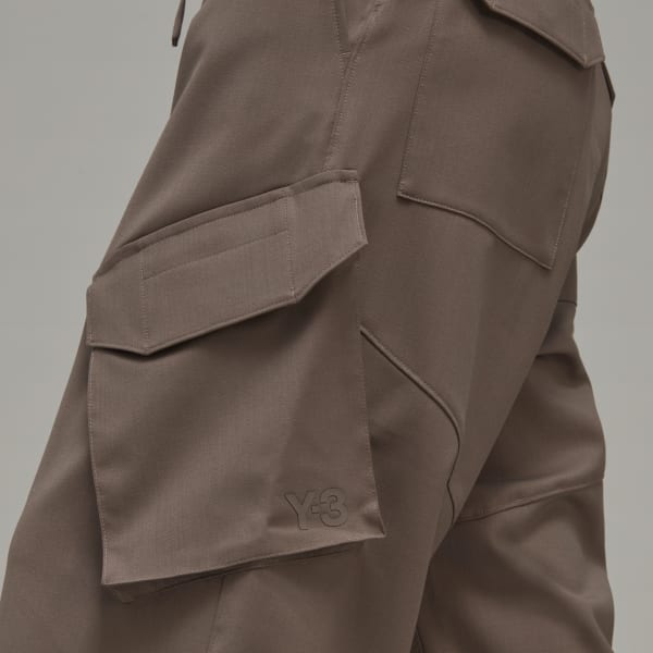 Brązowy Y-3 Classic Refined Wool Stretch Cargo Pants EKE55