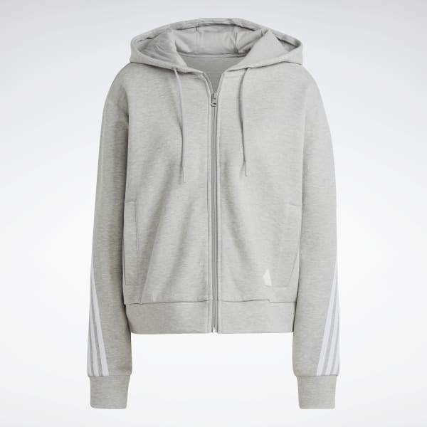 Adidas grey zip discount up hoodie womens