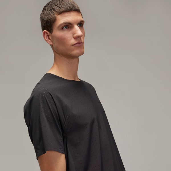 Tシャツ・カットソー Y-3 Men T-shirt Black JN4884 BLACK adidas Y-3 Running Short Sleeve Tee - Black | Free Shipping