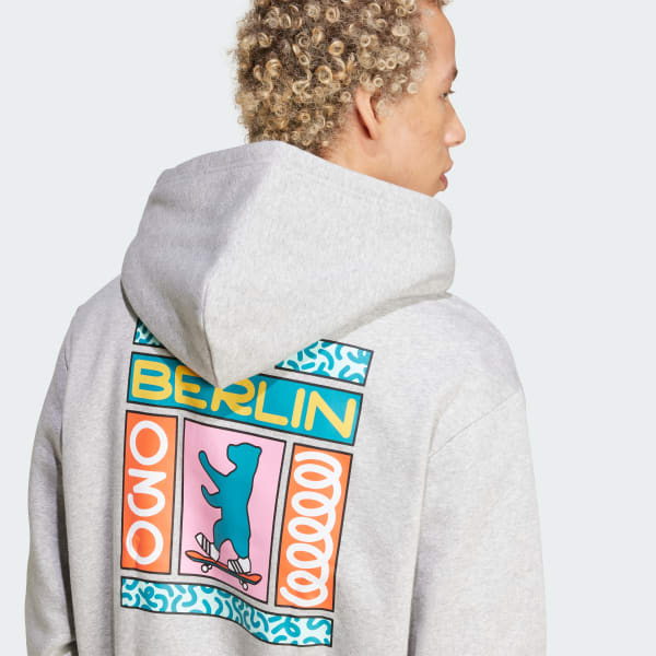 adidas Berlin Bear Hoodie Genderneutral Grau adidas Austria
