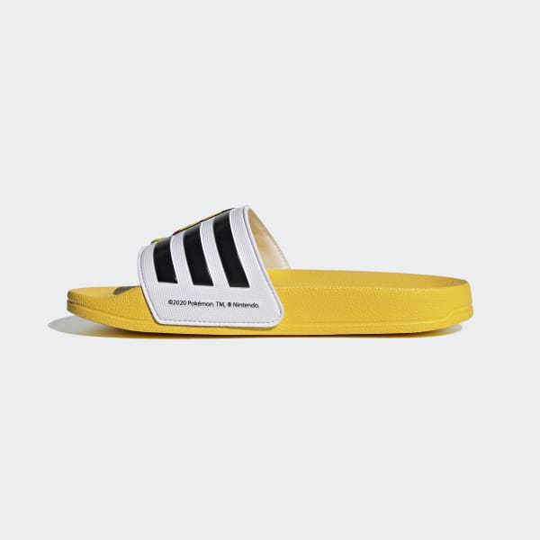 claquette adidas jaune fluo