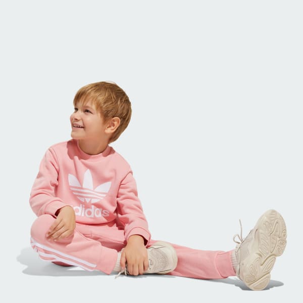 Pink adidas set best sale