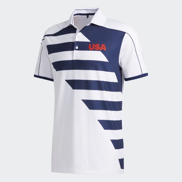 White USA Polo Shirt IRE47