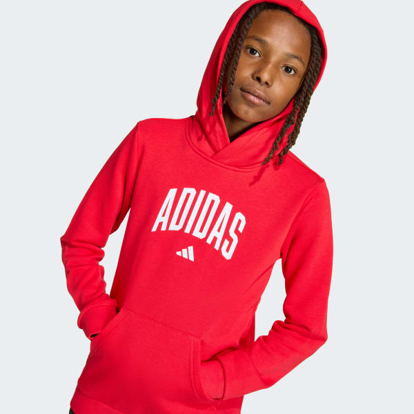 adidas CODES COLLEGIATE GRAPHIC HOODIE - Red | Free Shipping with
