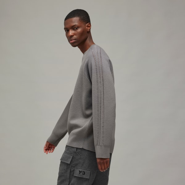 Adidas knitted crew sweat discount
