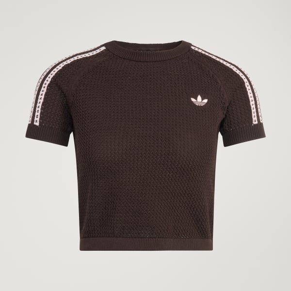 Marrone T-SHIRT KNITTED CROCHET CALI