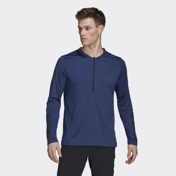 Bla Training 1/4-Zip Long Sleeve T-skjorte DVS93