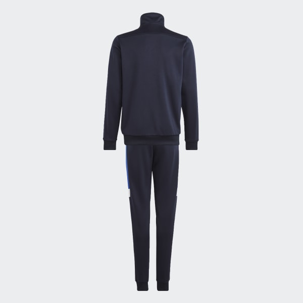 Blue Colorblock 3-Stripes Track Suit