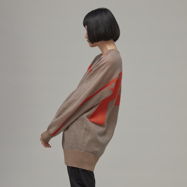 hnedá Y-3 Classic Sheer Knit Crew