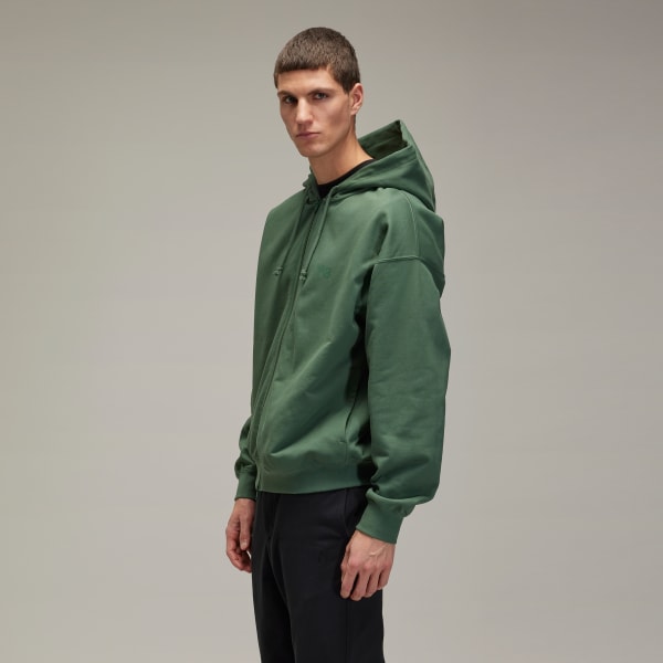 Grun Y-3 French Terry Kapuzenjacke