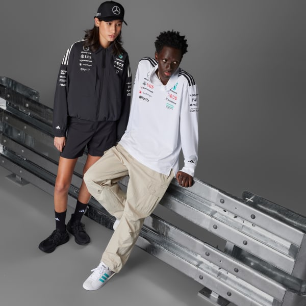 bílá POLOKOŠILE MERCEDES - AMG PETRONAS FORMULA ONE TEAM LONG SLEEVE