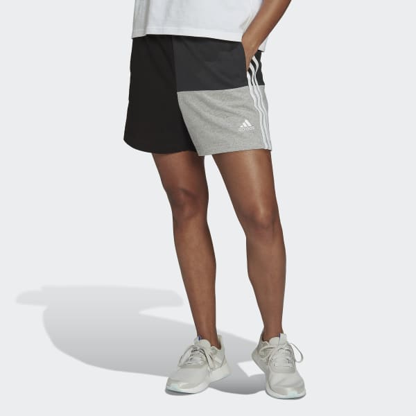 cerná Šortky Essentials 3-Stripes Colorblock Oversize CD282