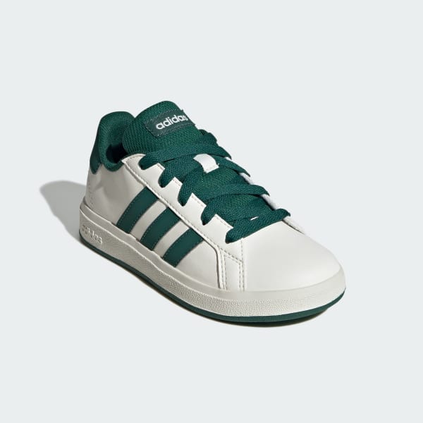 White Grand Court Lifestyle Tennis Lace-Up Shoes
