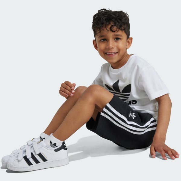 Kids black adidas shorts sale