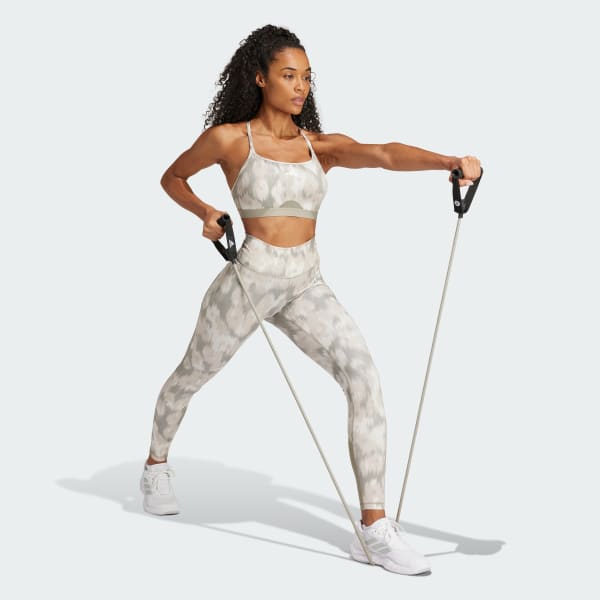 Blanco Top Deportivo de Entrenamiento Aeroreact Essentials Estampado Floral Soporte Ligero